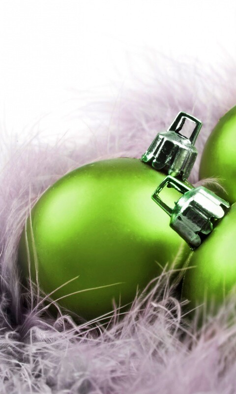 Новогодние шарики обои