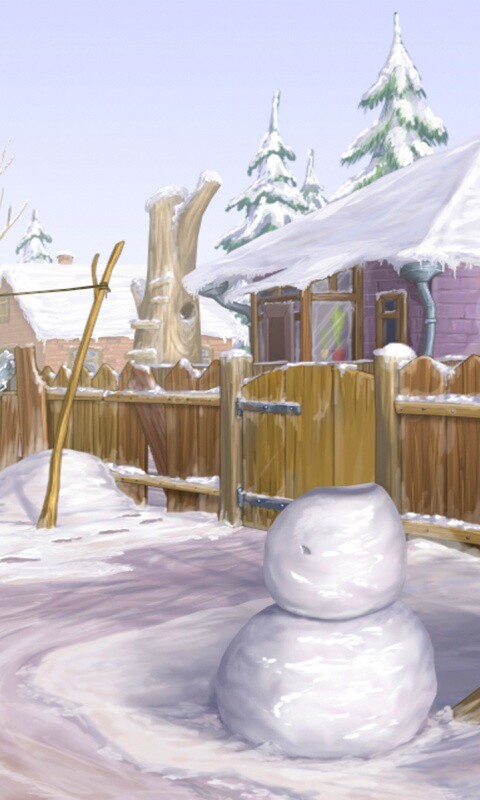 Снеговик обои