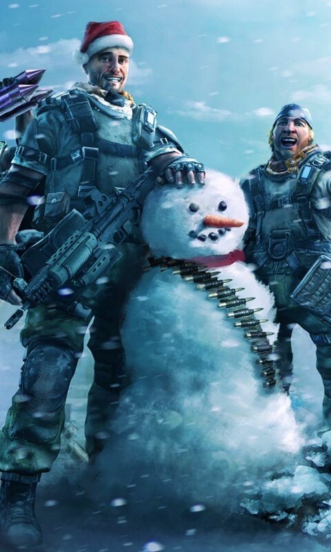 Новый год в шутере обои