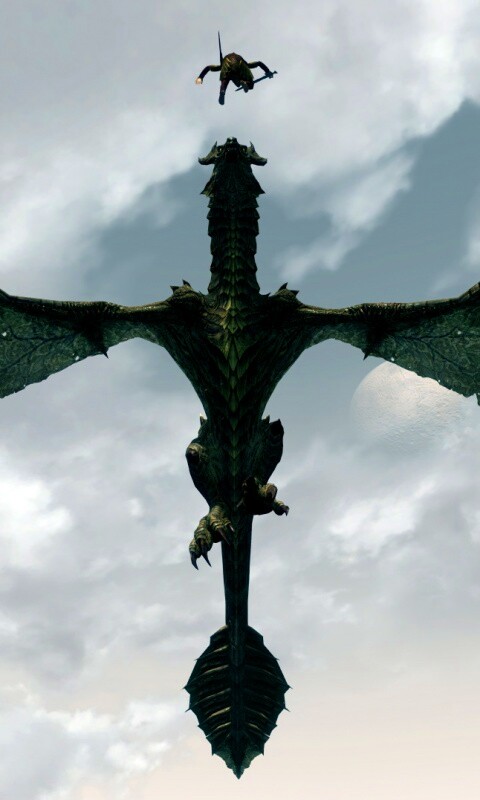 Нападающий дракон обои