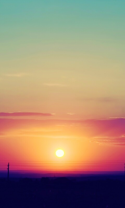 Сказочный закат обои