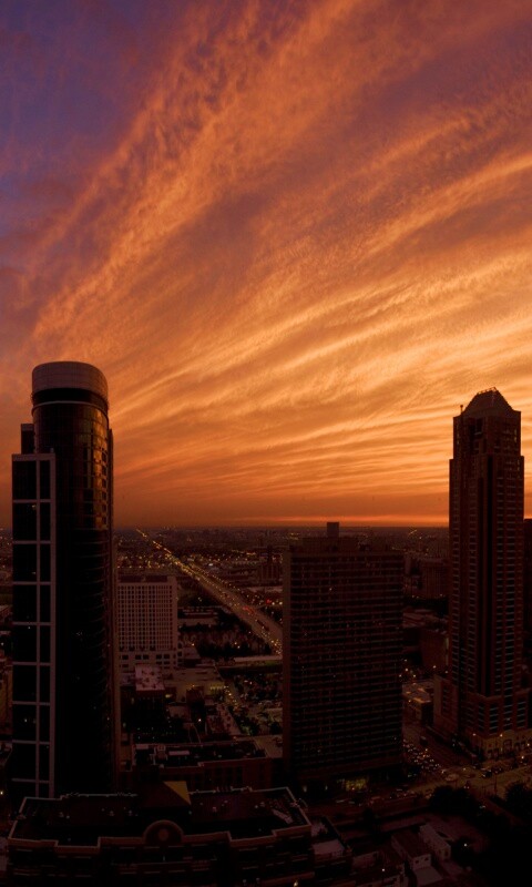 Сумерки в городе обои