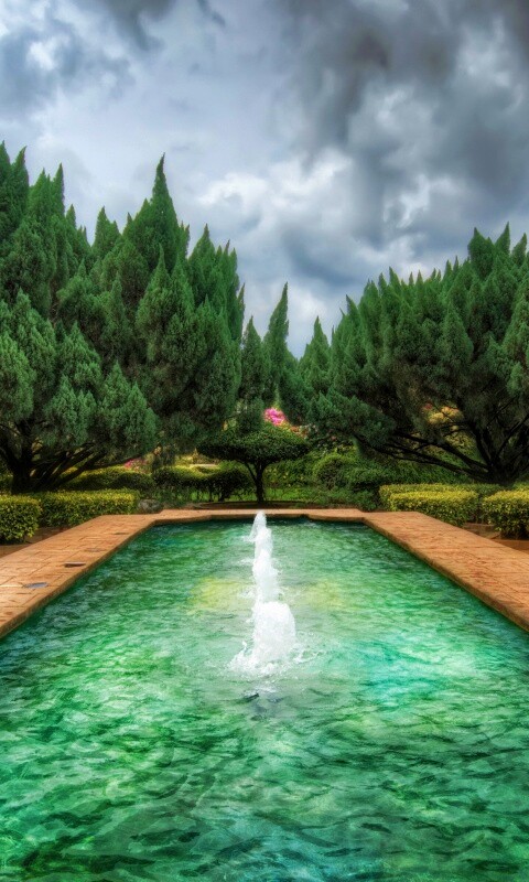 Фонтан в заповеднике обои