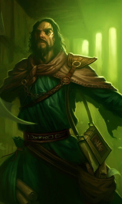 Маг в библиотеке обои