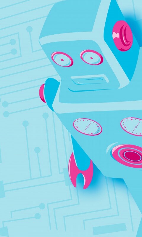 Векторный робот обои