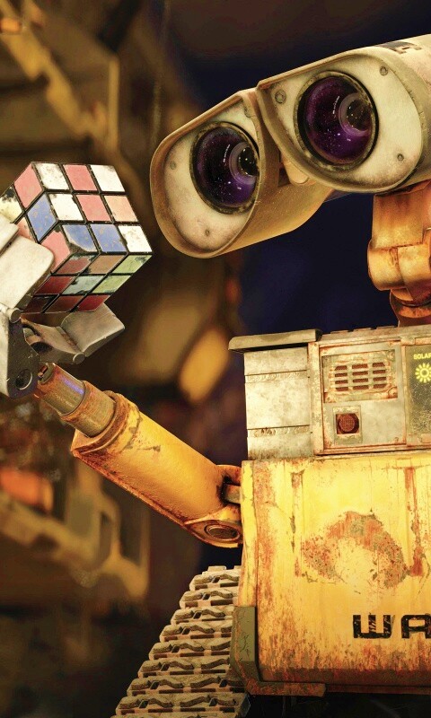 Валли и кубик Рубика обои