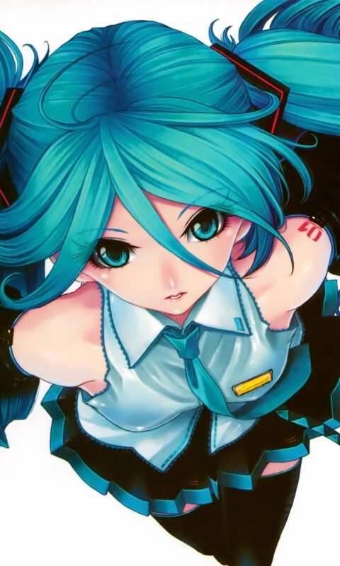 Синеволосая Хатсуне Мику обои