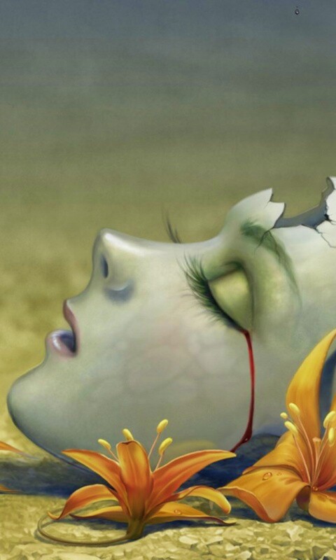 Разбитая маска обои