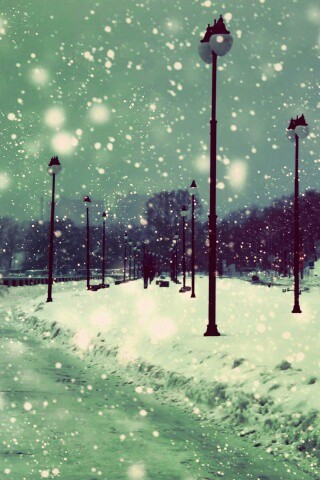 Зимняя набережная обои