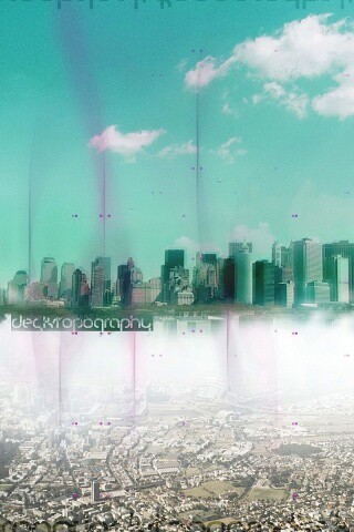 Летающий город обои