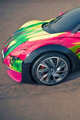 Раскрашенный спорткар ситроен обои