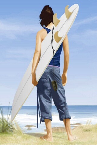 В ожидании волны обои