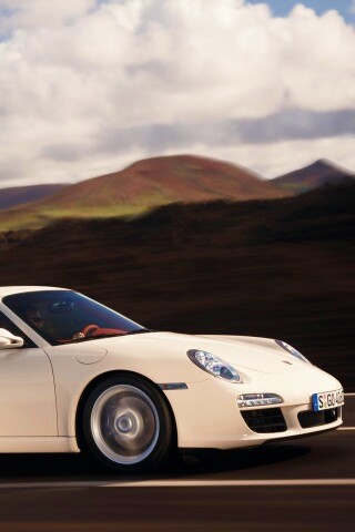 Белый порш обои