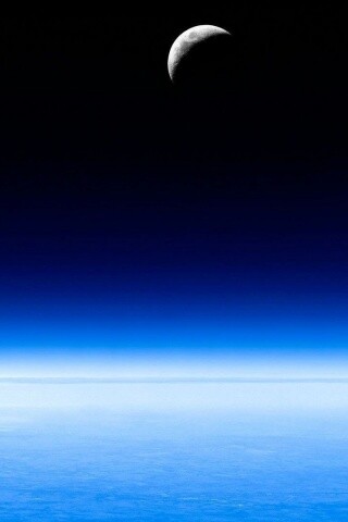 Луна над горизонтом обои