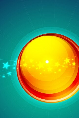 Большой красно-желтый круг обои