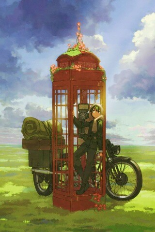 Парень в телефонной будке обои