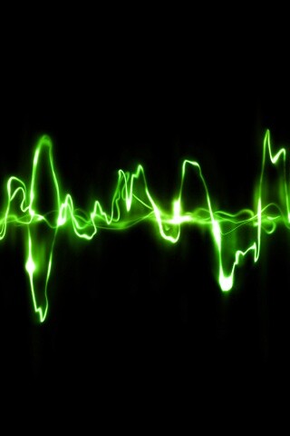 Зеленая пульсирующая волна обои