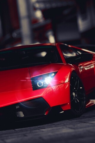 Красная ламборджини мурселаго обои