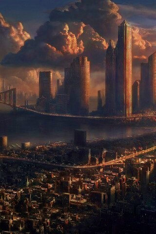 Город будущего обои