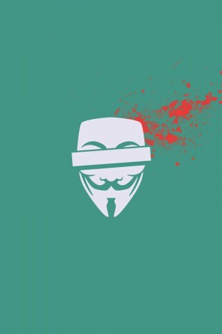 Маска Анонимуса и брызги обои