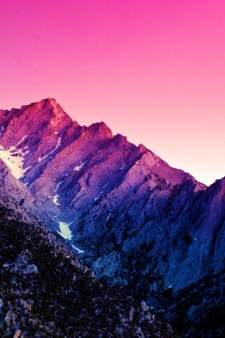 Розовые горы обои