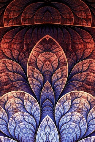 Фрактальные листья обои