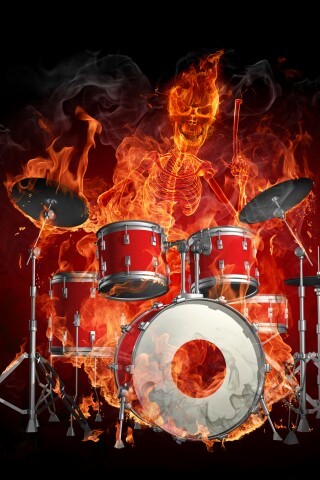 Огненный барабанщик обои