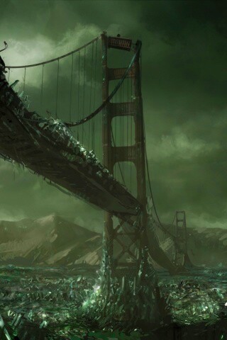 Постапокалиптические Золотые Ворота обои