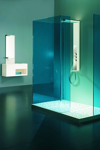 Ванная комната в стиле hi tech обои