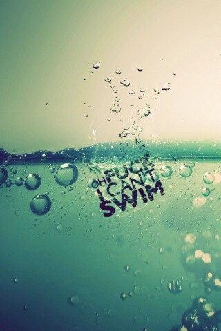 О чёрт, я не умею плавать! обои