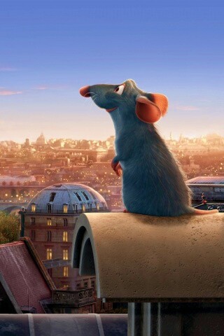 Рататуй на фоне Парижа обои