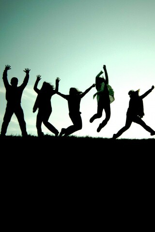 Силуэты людей обои