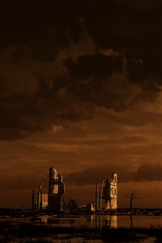 Руины здания обои