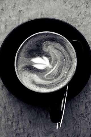 Монохромный утренний кофе обои