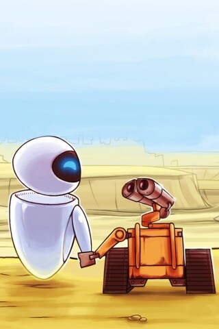 WALL-E и Ева обои