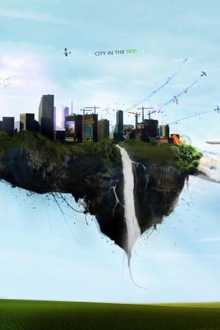 Небесный город обои