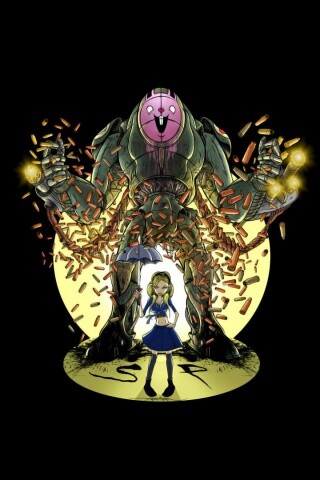 Куколка и боевой робот обои