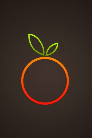 Стилизованная апельсинка обои