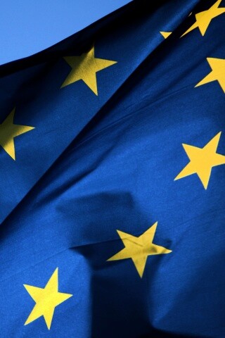 Синий флаг Евросоюза (европейского союза) обои