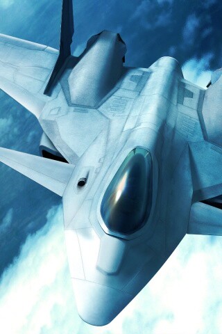 Нарисованный истребитель в полете обои