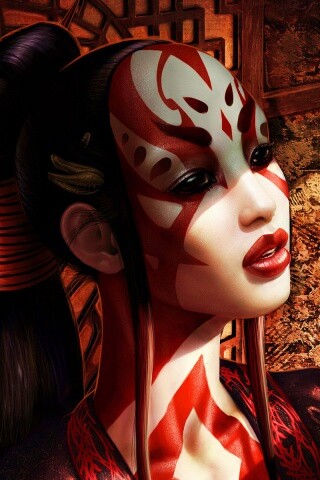 Девушка и богомол обои