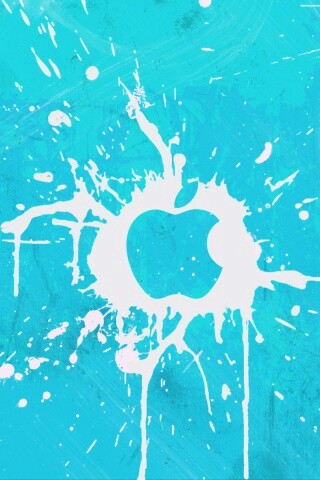 Яблоко в краске обои