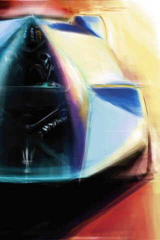 Зарисовка Maserati Birdcage обои