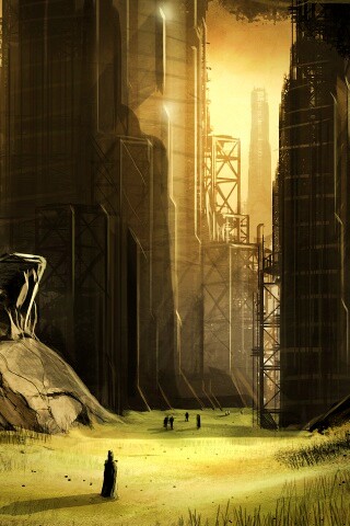 Технократический город обои