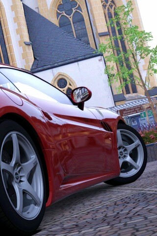 Ferrari на мостовой обои