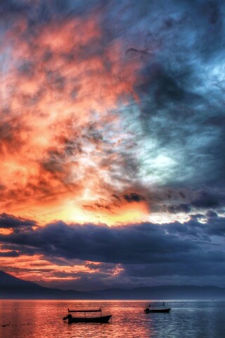 Мексика: лодки на озере обои