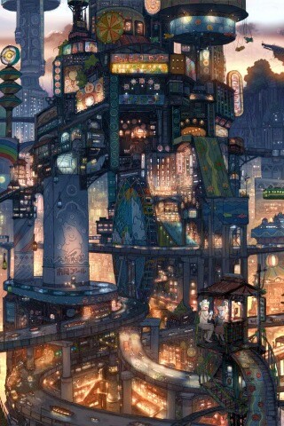 Город будущего обои