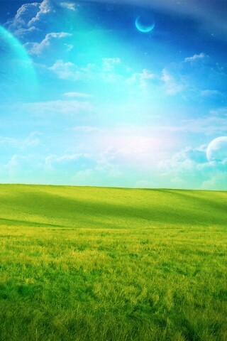 Луг на другой планете обои