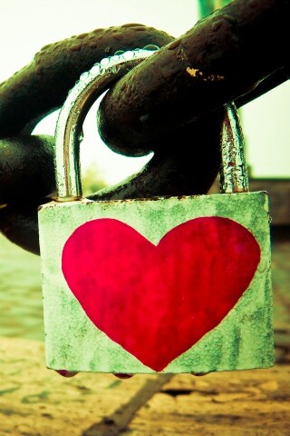 Замочек для влюбленных обои