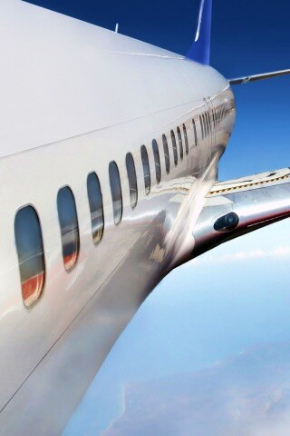 Вид на борт самолёта обои